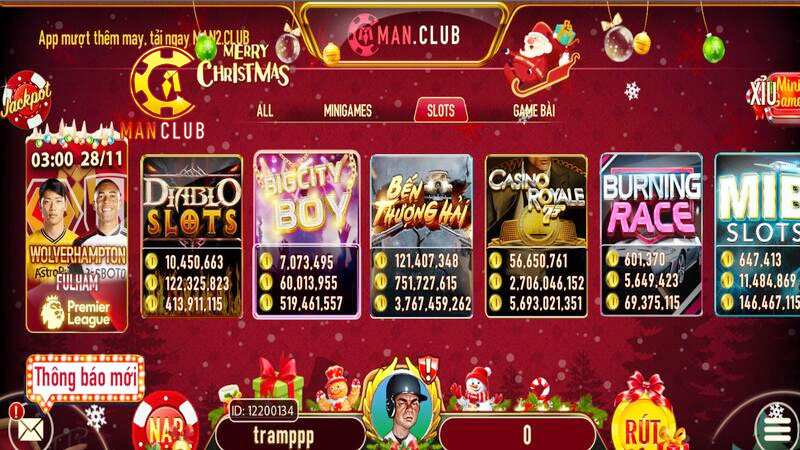 Casino online Manclub mang đến nhiều trò chơi hấp dẫn